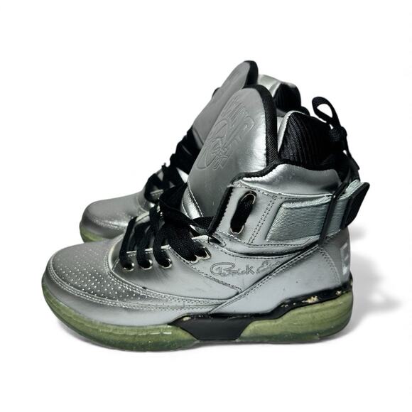 Patrick Ewing 33 Hi High Top Silver Basketball Shoes 1EW90148-057 Men’s size 8 - Picture 4 of 15